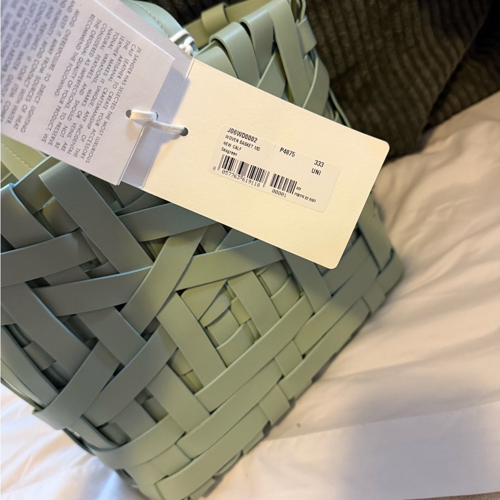Jil Sander Leather Accessory in Light Green